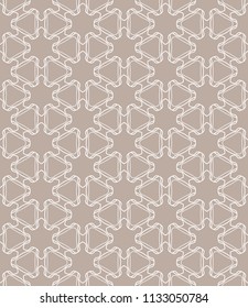 Seamless geometric line pattern in arabian style. Repeating linear texture for wallpaper, packaging, banner, invitation, business card, fabric print.Monochrome graphic background, lace pattern