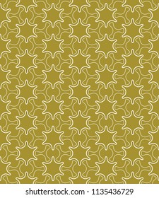 Seamless geometric line pattern in arabian style. Repeating linear texture for wallpaper, packaging, banner, invitation, business card, fabric print.Monochrome graphic background, lace pattern