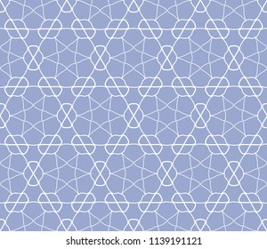 Seamless geometric line pattern in arabian style. Repeating linear texture for wallpaper, packaging, banner, invitation, business card, fabric print.Monochrome graphic background, lace pattern