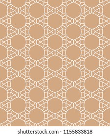 Seamless geometric line pattern in arabian style. Repeating linear texture for wallpaper, packaging, banner, invitation, business card, fabric print.Monochrome graphic background, lace pattern