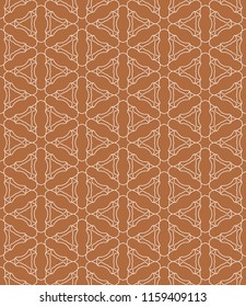 Seamless geometric line pattern in arabian style. Repeating linear texture for wallpaper, packaging, banner, invitation, business card, fabric print.Monochrome graphic background, lace pattern