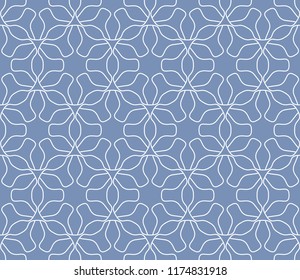 Seamless geometric line pattern in arabian style. Repeating linear texture for wallpaper, packaging, banner, invitation, business card, fabric print.Monochrome graphic background, lace pattern