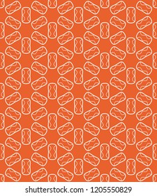 Seamless geometric line pattern in arabian style. Repeating linear texture for wallpaper, packaging, banner, invitation, business card, fabric print.Monochrome graphic background, lace pattern