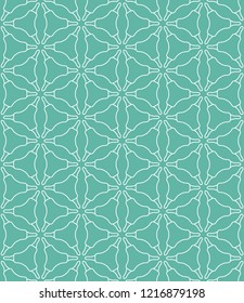 Seamless geometric line pattern in arabian style. Repeating linear texture for wallpaper, packaging, banner, invitation, business card, fabric print.Monochrome graphic background, lace pattern