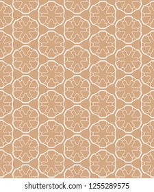 Seamless geometric line pattern in arabian style. Repeating linear texture for wallpaper, packaging, banner, invitation, business card, fabric print.Monochrome graphic background, lace pattern