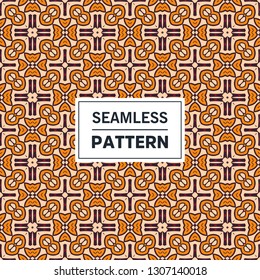Seamless geometric line pattern in arabian style, ethnic ornament. Endless hexagonal texture for wallpaper, banners, invitation cards. Abstract background.