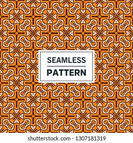 Seamless geometric line pattern in arabian style, ethnic ornament. Endless hexagonal texture for wallpaper, banners, invitation cards. Abstract background.