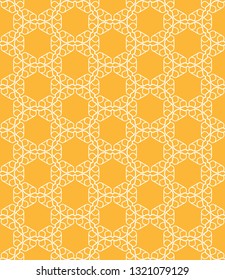 Seamless geometric line pattern in arabian style. Repeating linear texture for wallpaper, packaging, banner, invitation, business card, fabric print.Monochrome graphic background, lace pattern