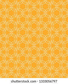 Seamless geometric line pattern in arabian style. Repeating linear texture for wallpaper, packaging, banner, invitation, business card, fabric print.Monochrome graphic background, lace pattern