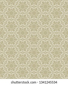Seamless geometric line pattern in arabian style. Repeating linear texture for wallpaper, packaging, banner, invitation, business card, fabric print.Monochrome graphic background, lace pattern