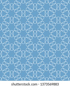 Seamless geometric line pattern in arabian style. Repeating linear texture for wallpaper, packaging, banner, invitation, business card, fabric print.Monochrome graphic background, lace pattern