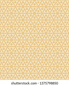 Seamless geometric line pattern in arabian style. Repeating linear texture for wallpaper, packaging, banner, invitation, business card, fabric print.Monochrome graphic background, lace pattern