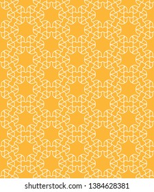 Seamless geometric line pattern in arabian style. Repeating linear texture for wallpaper, packaging, banner, invitation, business card, fabric print.Monochrome graphic background, lace pattern