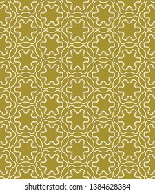 Seamless geometric line pattern in arabian style. Repeating linear texture for wallpaper, packaging, banner, invitation, business card, fabric print.Monochrome graphic background, lace pattern