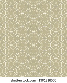 Seamless geometric line pattern in arabian style. Repeating linear texture for wallpaper, packaging, banner, invitation, business card, fabric print.Monochrome graphic background, lace pattern