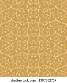 Seamless geometric line pattern in arabian style. Repeating linear texture for wallpaper, packaging, banner, invitation, business card, fabric print.Monochrome graphic background, lace pattern