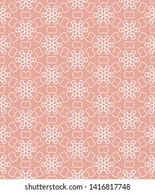 Seamless geometric line pattern in arabian style. Repeating linear texture for wallpaper, packaging, banner, invitation, business card, fabric print.Monochrome graphic background, lace pattern