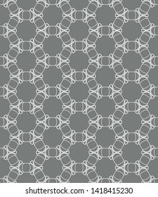 Seamless geometric line pattern in arabian style. Repeating linear texture for wallpaper, packaging, banner, invitation, business card, fabric print.Monochrome graphic background, lace pattern