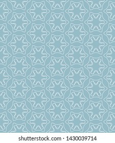 Seamless geometric line pattern in arabian style. Repeating linear texture for wallpaper, packaging, banner, invitation, business card, fabric print.Monochrome graphic background, lace pattern
