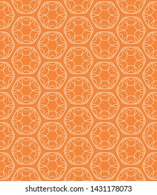 Seamless geometric line pattern in arabian style. Repeating linear texture for wallpaper, packaging, banner, invitation, business card, fabric print.Monochrome graphic background, lace pattern