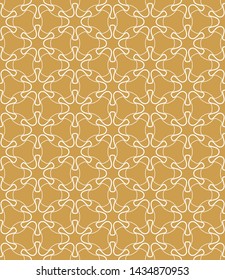 Seamless geometric line pattern in arabian style. Repeating linear texture for wallpaper, packaging, banner, invitation, business card, fabric print.Monochrome graphic background, lace pattern
