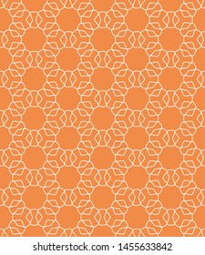 Seamless geometric line pattern in arabian style. Repeating linear texture for wallpaper, packaging, banner, invitation, business card, fabric print.Monochrome graphic background, lace pattern