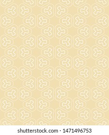 Seamless geometric line pattern in arabian style. Repeating linear texture for wallpaper, packaging, banner, invitation, business card, fabric print.Monochrome graphic background, lace pattern