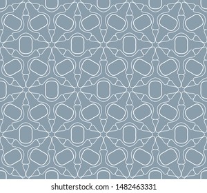 Seamless geometric line pattern in arabian style. Repeating linear texture for wallpaper, packaging, banner, invitation, business card, fabric print.Monochrome graphic background, lace pattern
