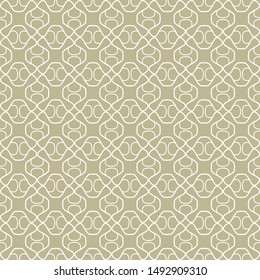 Seamless geometric line pattern in arabian style. Repeating linear texture for wallpaper, packaging, banner, invitation, business card, fabric print.Monochrome graphic background, lace pattern