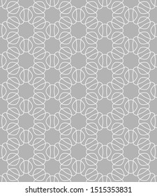 Seamless geometric line pattern in arabian style. Repeating linear texture for wallpaper, packaging, banner, invitation, business card, fabric print.Monochrome graphic background, lace pattern