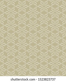 Seamless geometric line pattern in arabian style. Repeating linear texture for wallpaper, packaging, banner, invitation, business card, fabric print.Monochrome graphic background, lace pattern