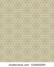 Seamless geometric line pattern in arabian style. Repeating linear texture  
