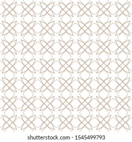 Seamless geometric line pattern in arabian style. Repeating linear texture for wallpaper, packaging, banner, invitation, business card, fabric print.Monochrome graphic background, lace pattern