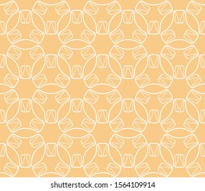 Seamless geometric line pattern in arabian style. Repeating linear texture for wallpaper, packaging, banner, invitation, business card, fabric print.Monochrome graphic background, lace pattern