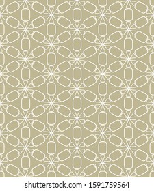 Seamless geometric line pattern in arabian style. Repeating linear texture for wallpaper, packaging, banner, invitation, business card, fabric print.Monochrome graphic background, lace pattern
