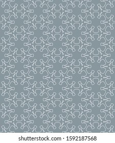 Seamless geometric line pattern in arabian style. Repeating linear texture for wallpaper, packaging, banner, invitation, business card, fabric print.Monochrome graphic background, lace pattern