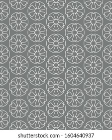 Seamless geometric line pattern in arabian style. Repeating linear texture for wallpaper, packaging, banner, invitation, business card, fabric print.Monochrome graphic background, lace pattern