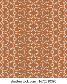 Seamless geometric line pattern in arabian style. Repeating linear texture for wallpaper, packaging, banner, invitation, business card, fabric print.Monochrome graphic background, lace pattern