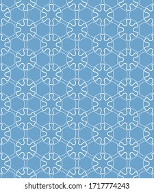 Nahtlose geometrische Linienmuster im arabischen Stil. Wiederholte lineare Textur für Bildschirmhintergründe, Verpackungen, Banner, Einladung, Visitenkarte, Stoffdruck.einfarbiger grafischer Hintergrund, Spitzenmuster