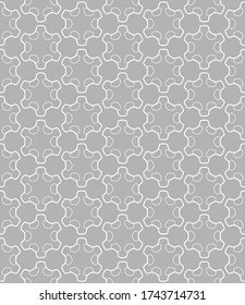 Seamless geometric line pattern in arabian style. Repeating linear texture for wallpaper, packaging, banner, invitation, business card, fabric print.Monochrome graphic background, lace pattern