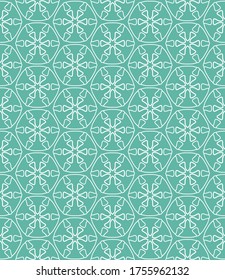 Seamless geometric line pattern in arabian style. Repeating linear texture for wallpaper, packaging, banner, invitation, business card, fabric print.Monochrome graphic background, lace pattern