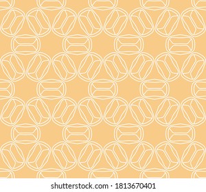 Patrón de línea geométrica sin foco al estilo árabe. Textura lineal repetitiva para papel pintado, embalaje, banner, invitación, tarjeta de visita, impresión de tela.Fondo gráfico monocromo, patrón de encaje