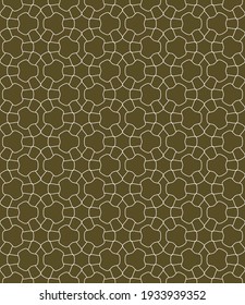 Patrón de línea geométrica sin foco al estilo árabe. Textura lineal repetitiva para papel pintado, embalaje, banner, invitación, tarjeta de visita, impresión de tela.Fondo gráfico monocromo, patrón de encaje