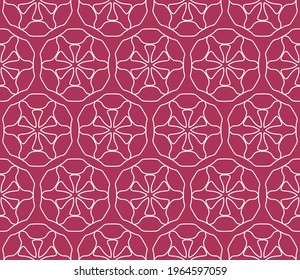 Seamless geometric line pattern in arabian style. Repeating linear texture for wallpaper, packaging, banner, invitation, business card, fabric print.Monochrome graphic background, lace pattern