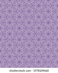Seamless geometric line pattern in arabian style. Repeating linear texture for wallpaper, packaging, banner, invitation, business card, fabric print.Monochrome graphic background, lace pattern