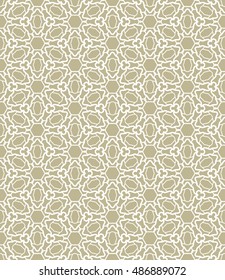 Seamless geometric line pattern in arabian style, ethnic ornament. Endless hexagonal texture for wallpaper, banners, invitation cards. Monochrome graphic lace background