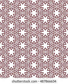 Seamless geometric line pattern in arabian style, ethnic ornament. Endless hexagonal texture for wallpaper, banners, invitation cards. Monochrome graphic lace background