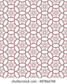 Seamless geometric line pattern in arabian style, ethnic ornament. Endless hexagonal texture for wallpaper, banners, invitation cards. Monochrome graphic lace background