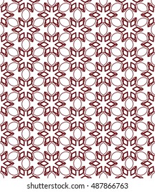 Seamless geometric line pattern in arabian style, ethnic ornament. Endless hexagonal texture for wallpaper, banners, invitation cards. Monochrome graphic lace background