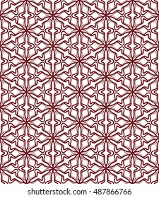 Seamless geometric line pattern in arabian style, ethnic ornament. Endless hexagonal texture for wallpaper, banners, invitation cards. Monochrome graphic lace background